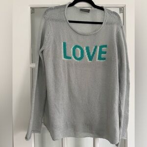Wooden Ships Love Sweater Size Medium/Large